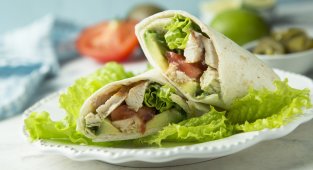 Протеинов рап с пилешко и зеленчуци