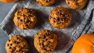 Мъфини с тиква и шоколад в блендер