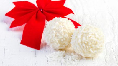Бонбони с бял шоколад и коняк