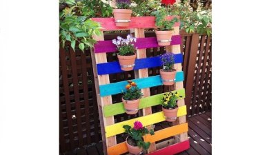 Декорация за градината с дървени палети