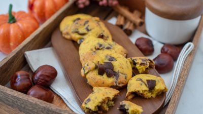 Тиквени бисквити с шоколадови капки