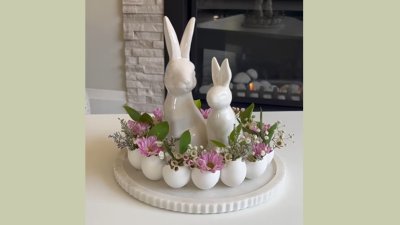 Венец като мини вази от черупки 