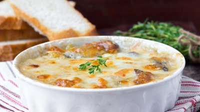 Гретен с пилешко и гъби