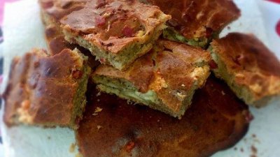 Домашен хляб с колбас и кашкавал