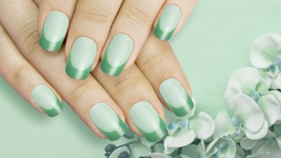 Пролетни маникюри в зелени нюанси (галерия)