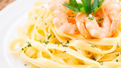 Фетучини със скариди