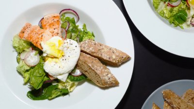 Гарнитура от спанак и шалот