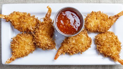 Кокосови скариди по азиатски в еърфрайър