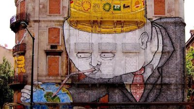 Стрийт арт с мощно екологично послание