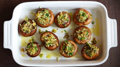 Пълнени гъби с крема сирене