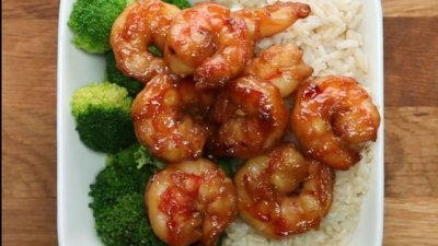 Скариди на тиган в марината