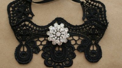 Дантелено колие с блясък