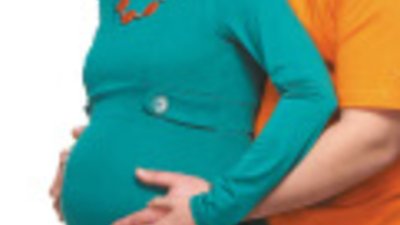 Рисунка върху корема на мама