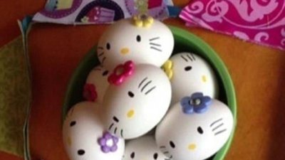 Как да си направите Hello Kitty великденски яйца