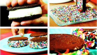 Лесни сладоледени сандвичи