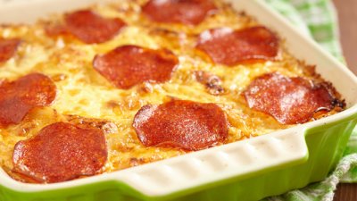 Касерола с вкус на пица пеперони