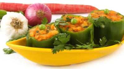 Пълнени постни чушки с картофи