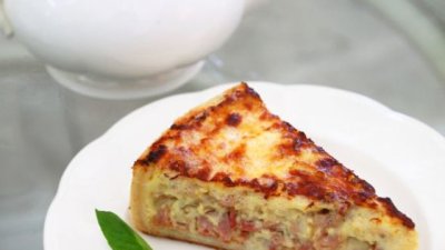 Киш с шунка и кашкавал