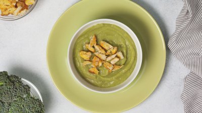 Крем супа с броколи и чесън