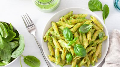 Паста със спанак и кашу