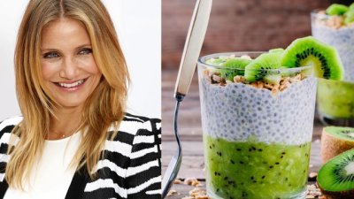 Здравословният пудинг с матча и чия на Камерън Диаз