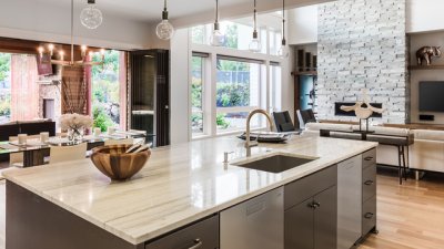 Мрамор в интериора на дома