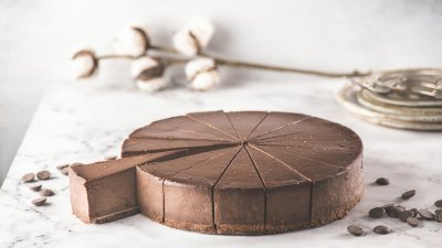 Лесен шоколадов чийзкейк с малко захар