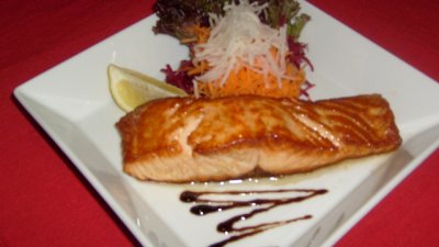 Сьомга със сос терияки