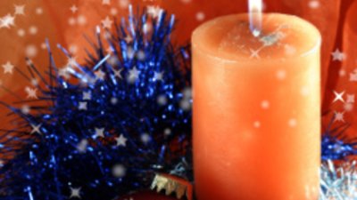 Свещи вместо лампички на Коледа
