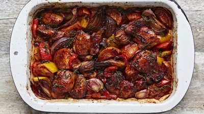 Пилешки бутчета със зеленчуци от Джейми Оливър