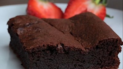 Брауни без брашно с течен шоколад