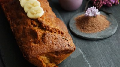 Здравословен кекс с фъстъчено масло и банан без захар