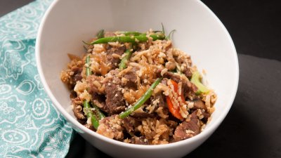 Купа с телешко и ориз от карфиол 