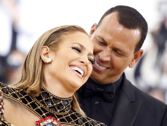 Дженифър Лопес и Алекс Родригес. Снимка: Reuters