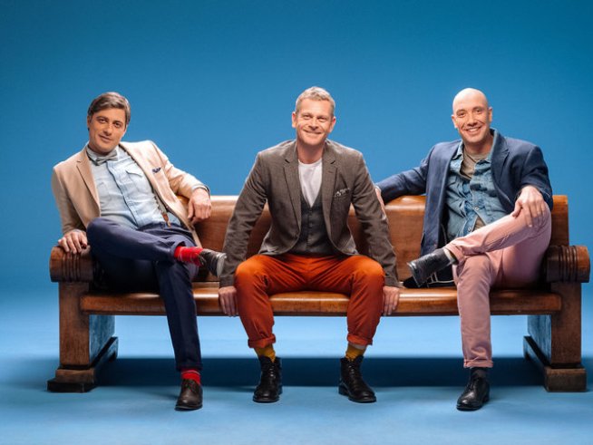 Юлиан Вергов, Захари Бахаров и Владо Карамазов на една сцена