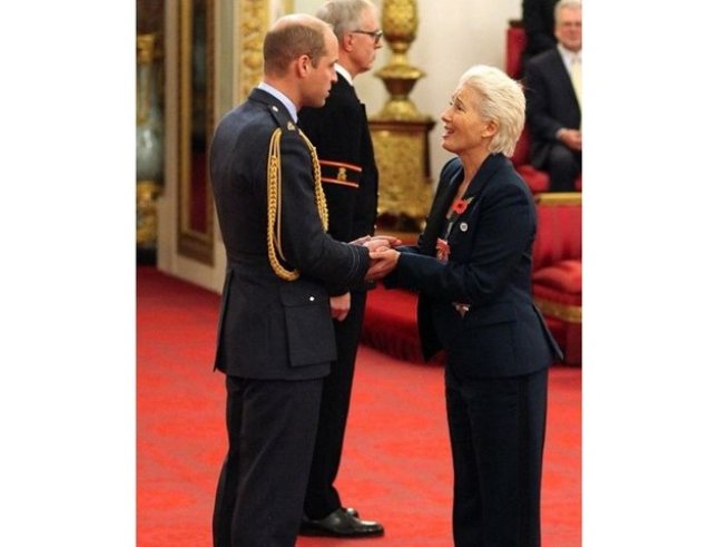 Принц Уилям и Ема Томпсън. Снимка: instagram kensingtonroyal