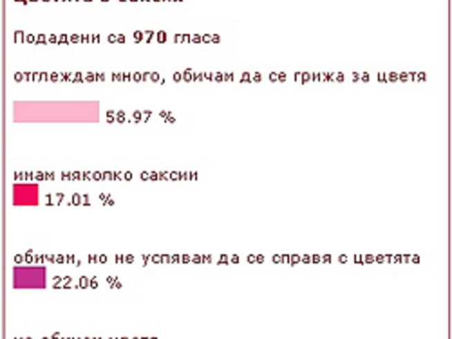 Обичаме ли цветята?