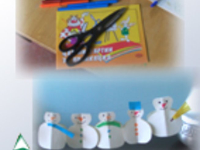 Гирлянд със снежни човеци