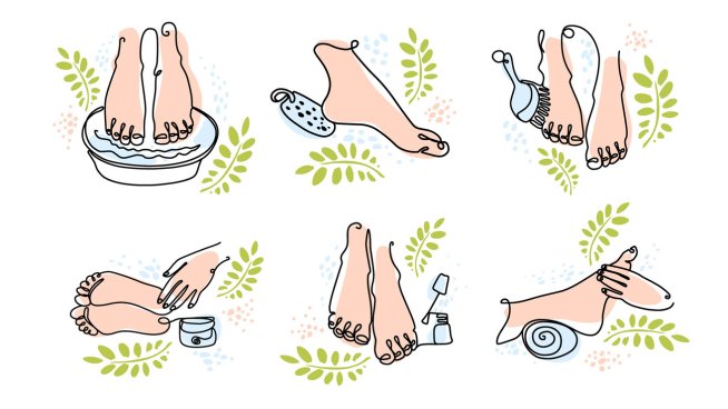 Лесно ексфолиране на петите за гладка и мека кожа.Снимка: istock