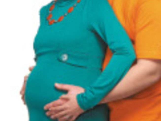 Рисунка върху корема на мама