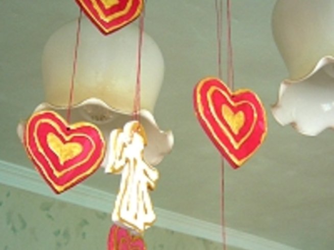 Коледна украса за полилей