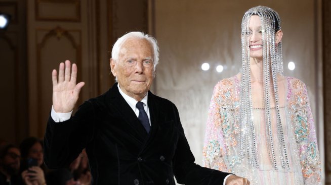 Джорджо Армани отбеляза 20 години на модната линия Armani Privé Haute Couture.Снимка: Getty