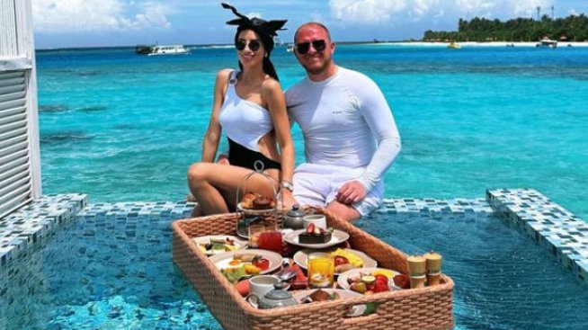 Даниел Бачорски и половинката му Анастасия. Снимка: d.bachorski/Instagram