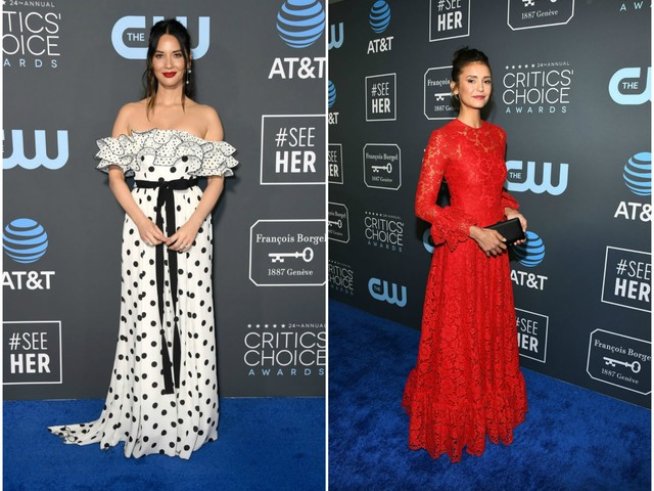 Оливия Мън и Нина Добрев. Снимки: Getty