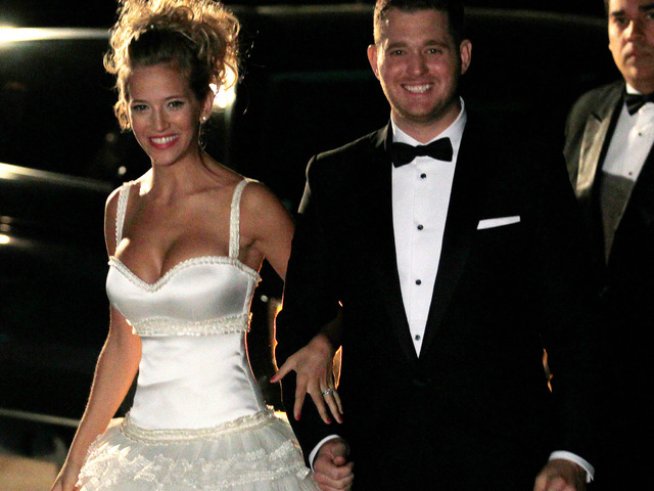 Майкъл Бубле и Луизиана на сватбата им. Снимка: архив, Reuters