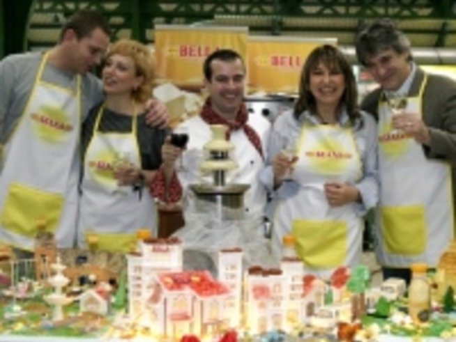 Течен маргарин на фонтан в Столичните хали