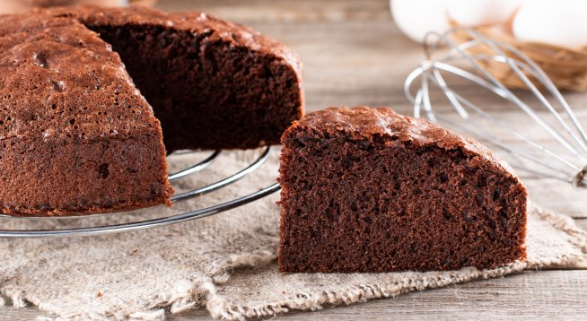 Пухкав кекс с какао. 