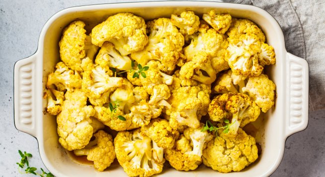 Печен карфиол с къри