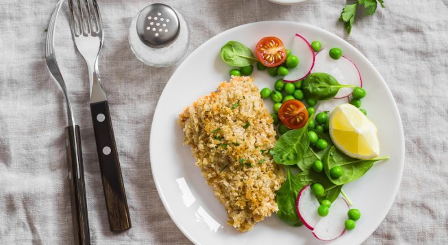 Сьомга на фурна с ароматна коричка