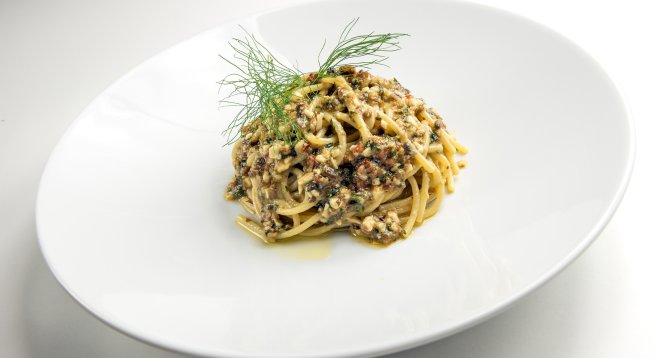 Паста кон сарде (паста със скариди)